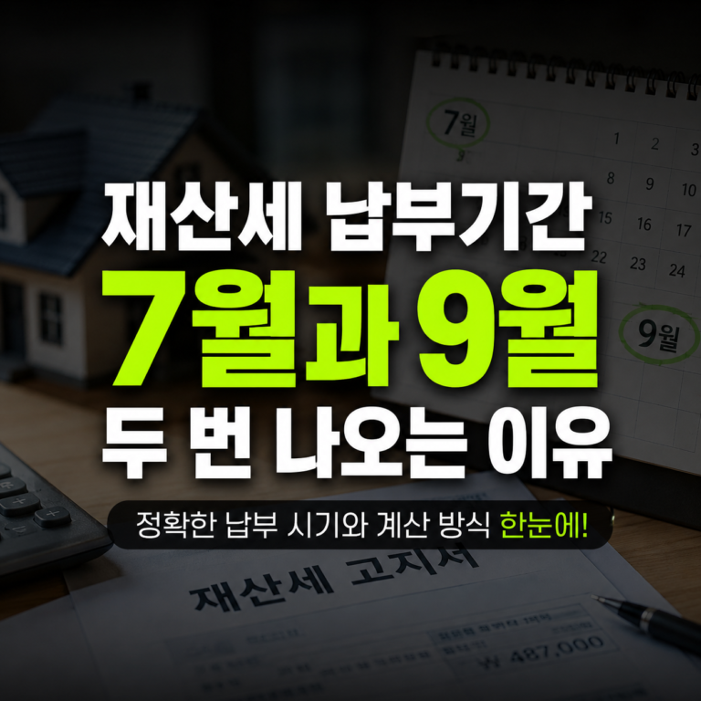 재산세 납부기간, 7월과 9월에 두 번 나오는 이유