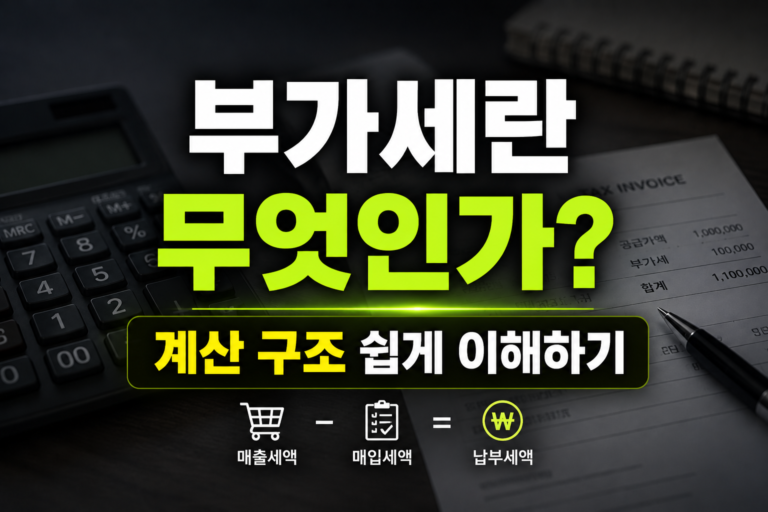 부가세란 무엇인가, 계산 구조 쉽게 이해하기