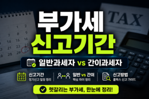 부가세 신고기간, 일반과세자와 간이과세자 차이