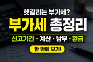 부가세 총정리, 신고기간·계산·납부·환급 한 번에 보기