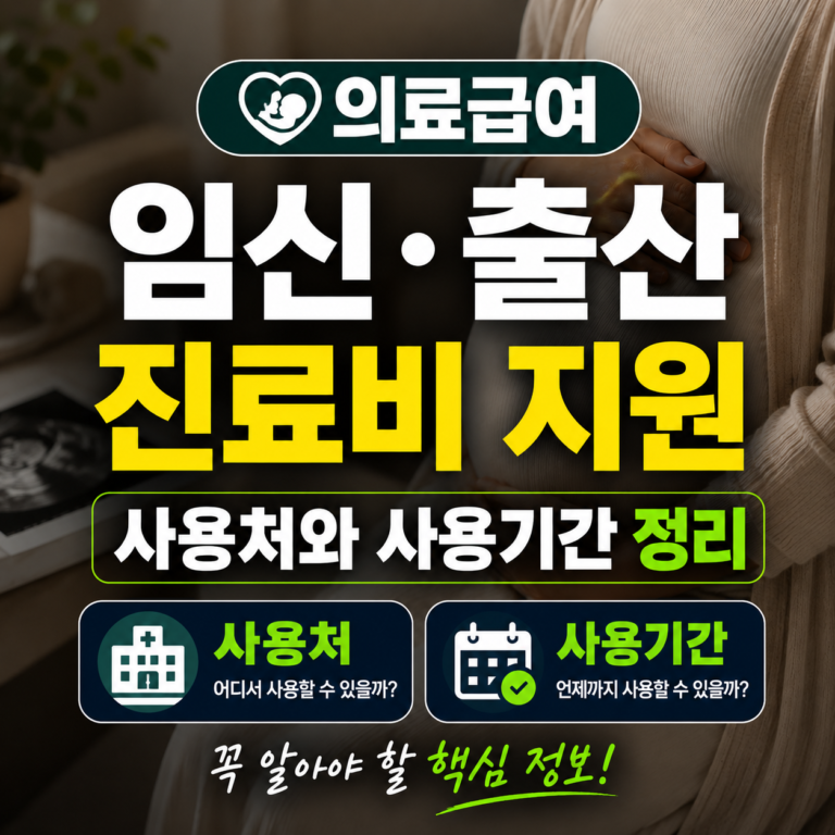 의료급여 임신·출산 진료비 사용처와 사용기간 정리