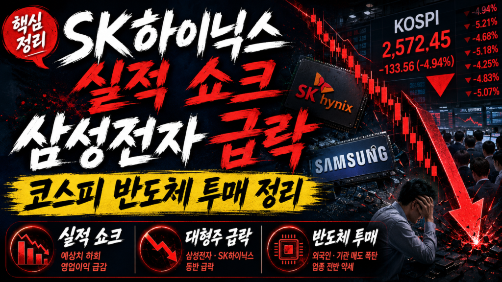 SK하이닉스 실적 쇼크와 삼성전자 급락, 코스피 반도체 투매 정리
