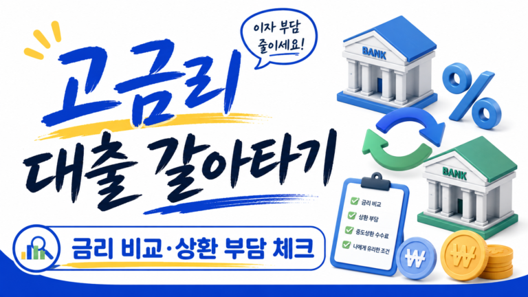 고금리 대출 갈아타기, 금리만 낮으면 무조건 유리할까?