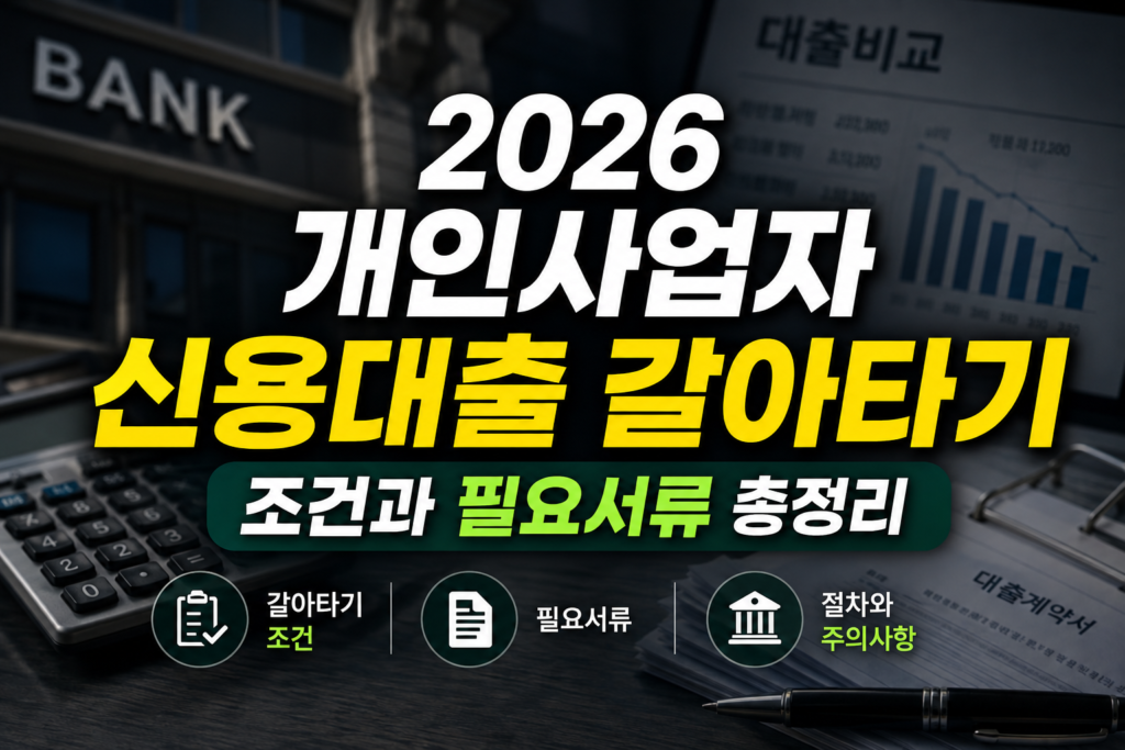 2026 개인사업자 신용대출 갈아타기