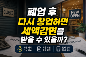 폐업 후 다시 창업하면 세액감면 받을까?