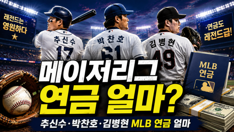 메이저리그 연금 얼마? 추신수·박찬호·김병현 MLB 연금 총정리