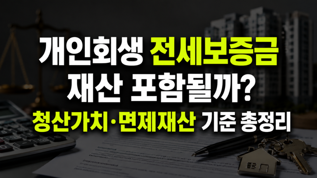 개인회생 전세보증금 재산 포함될까?