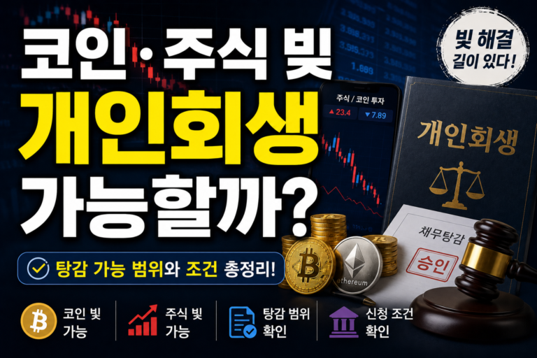코인 주식 빚 개인회생 가능할까? 2026 변제금 계산 기준 총정리