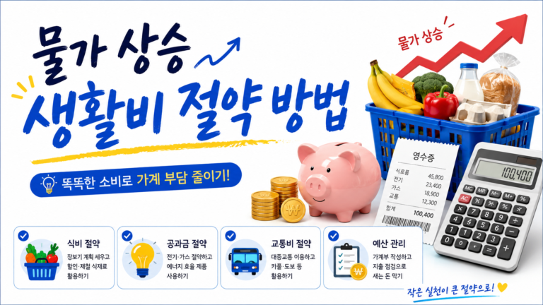 물가 상승 생활비 절약 방법｜한 달 지출 줄이는 현실적인 순서