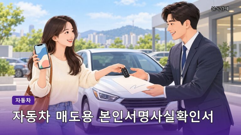 헤이딜러 자동차 매도용 본인서명사실확인서 발급 방법, 인감증명서와 차이