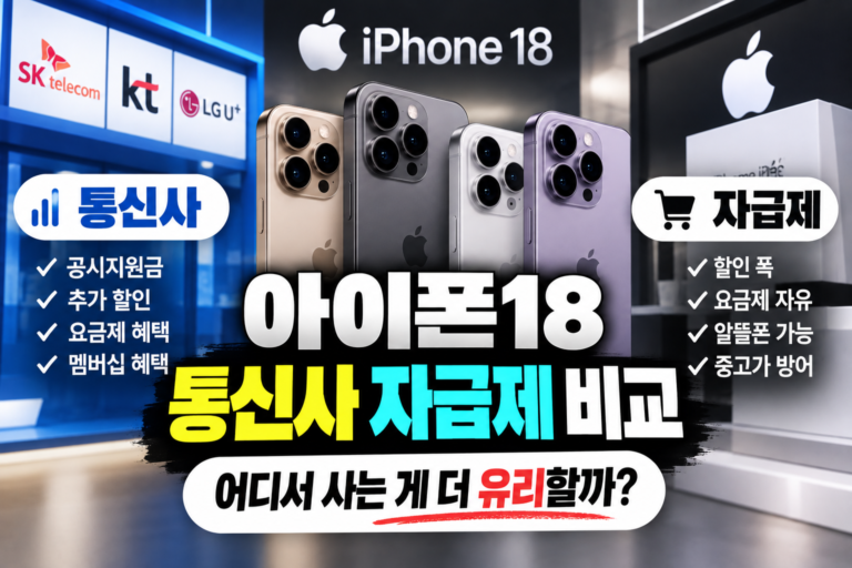 아이폰18 통신사 자급제 비교, 어디서 사는 게 더 유리할까