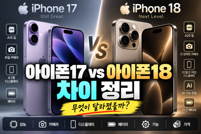 아이폰18 아이폰17 차이 정리, 기다릴 만한 변화는 무엇일까