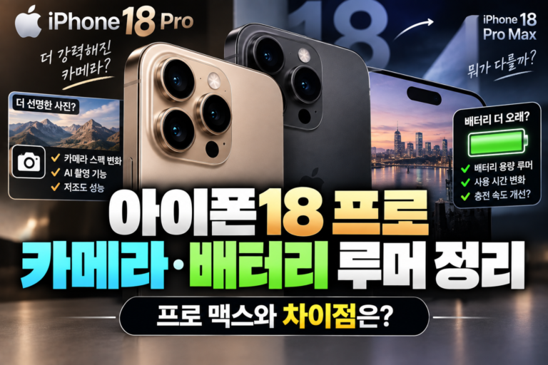 아이폰18 프로 카메라 변화와 배터리 용량, 실제로 얼마나 달라질까