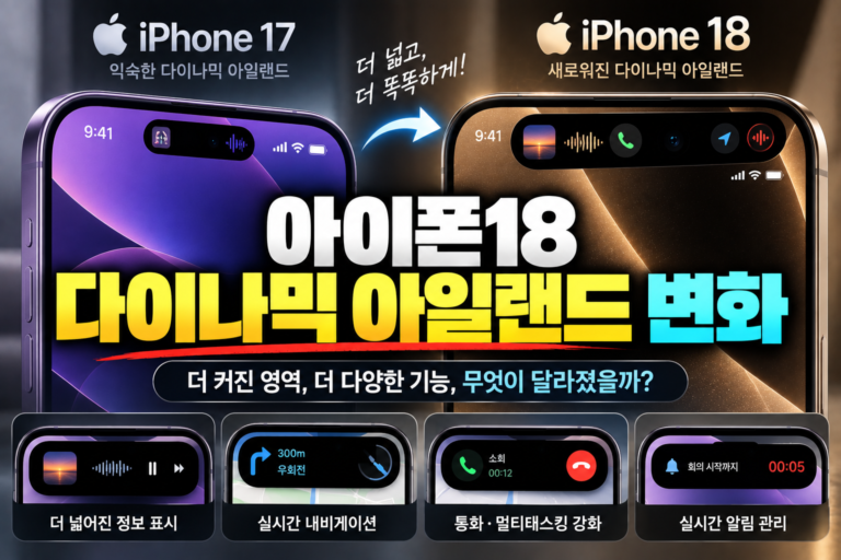 아이폰18 다이나믹 아일랜드 변화, 더 작아질까 사라질까