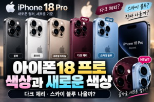 아이폰18 프로 색상과 새로운 색상