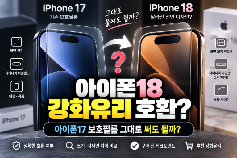 아이폰18 강화유리 호환, 아이폰17 보호필름 그대로 써도 될까
