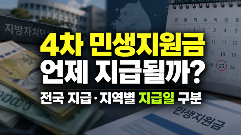 4차 민생지원금 언제 지급될까? 전국 지급과 지역별 지급일 구분하기