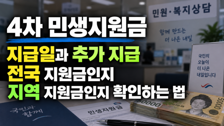 4차 민생지원금 지급일과 추가 지급, 전국 지원금인지 지역 지원금인지 확인하는 법