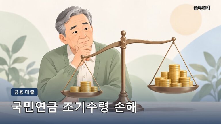국민연금 조기수령 손해 계산, 5년 일찍 받으면 얼마나 줄어들까?
