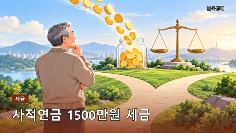 사적연금 1500만원 초과 세금, 종합과세·15% 분리과세 어떤 게 유리할까?