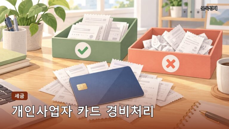 개인사업자 카드 경비처리 기준, 어디까지 비용 인정될까?