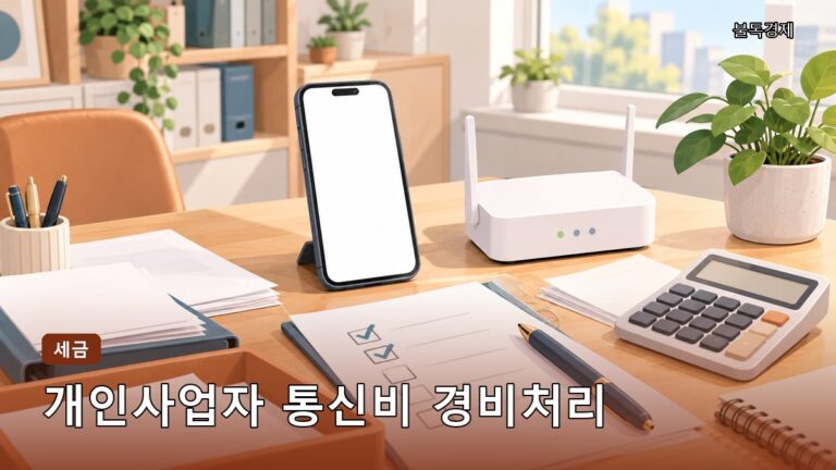개인사업자 통신비 경비처리, 휴대폰·인터넷 비용 어디까지 인정될까?