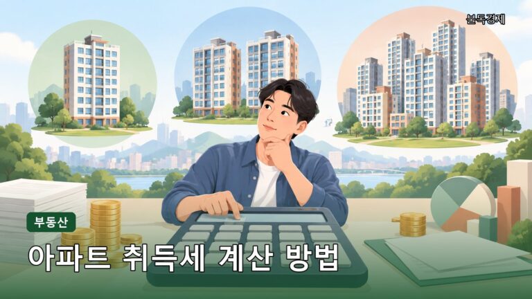 아파트 취득세 계산 방법, 1주택·2주택·다주택 세율 쉽게 정리