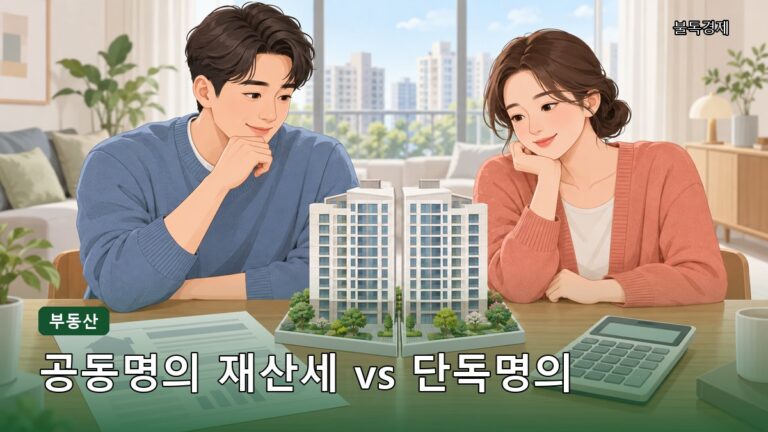 공동명의 재산세 단독명의 비교, 실제 세금 차이는 얼마나 날까