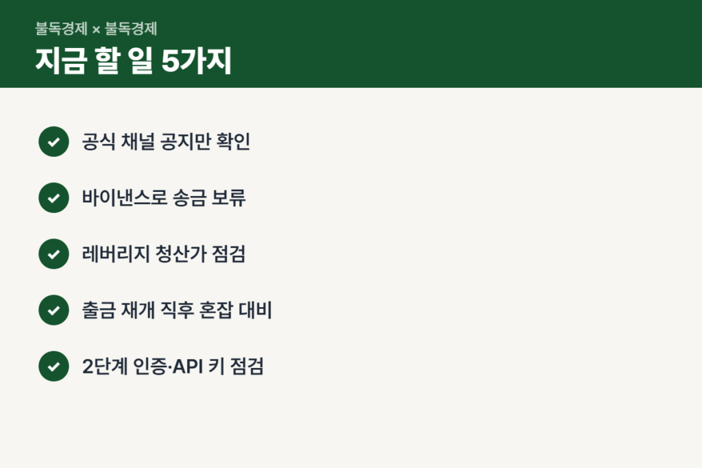 바이낸스 해킹 뒤 지금 할 일 5가지 체크리스트