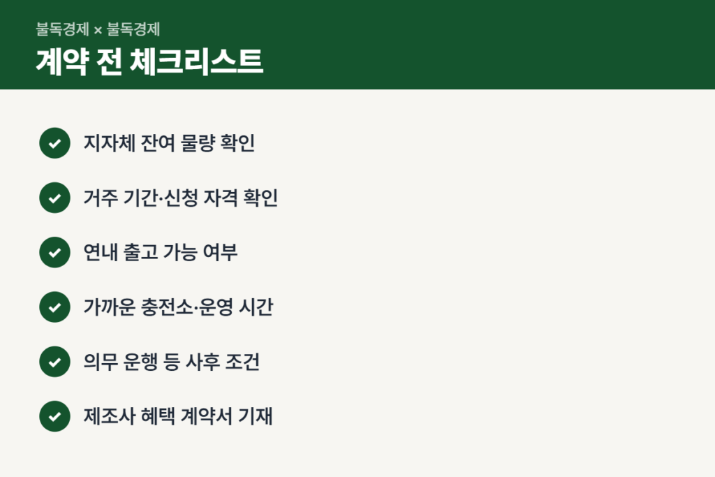 넥쏘 보조금 계약 전 체크리스트