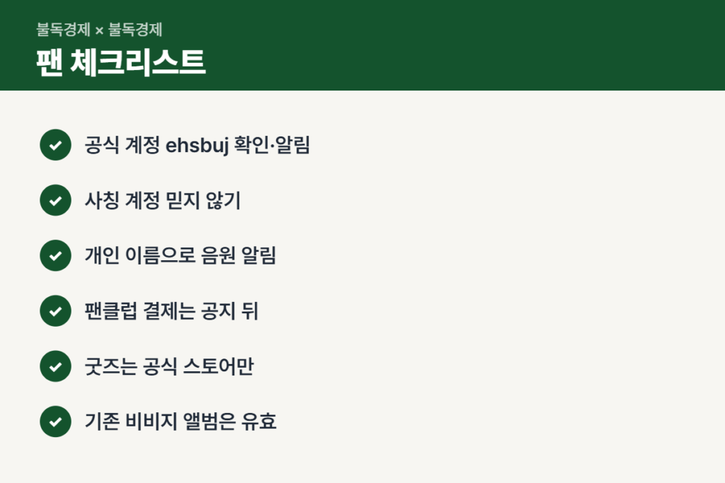 비비지 팀명 발표 전 팬 체크리스트