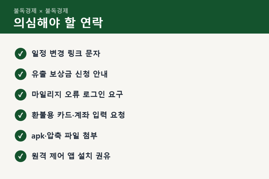대한항공 개인정보 유출 뒤 의심해야 할 피싱 문자 체크리스트