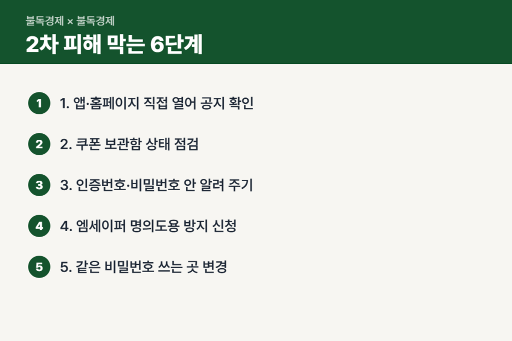기프티콘 개인정보 유출 뒤 2차 피해 막는 순서