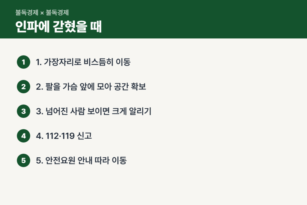 핼러윈 인파에 갇혔을 때 대처 순서