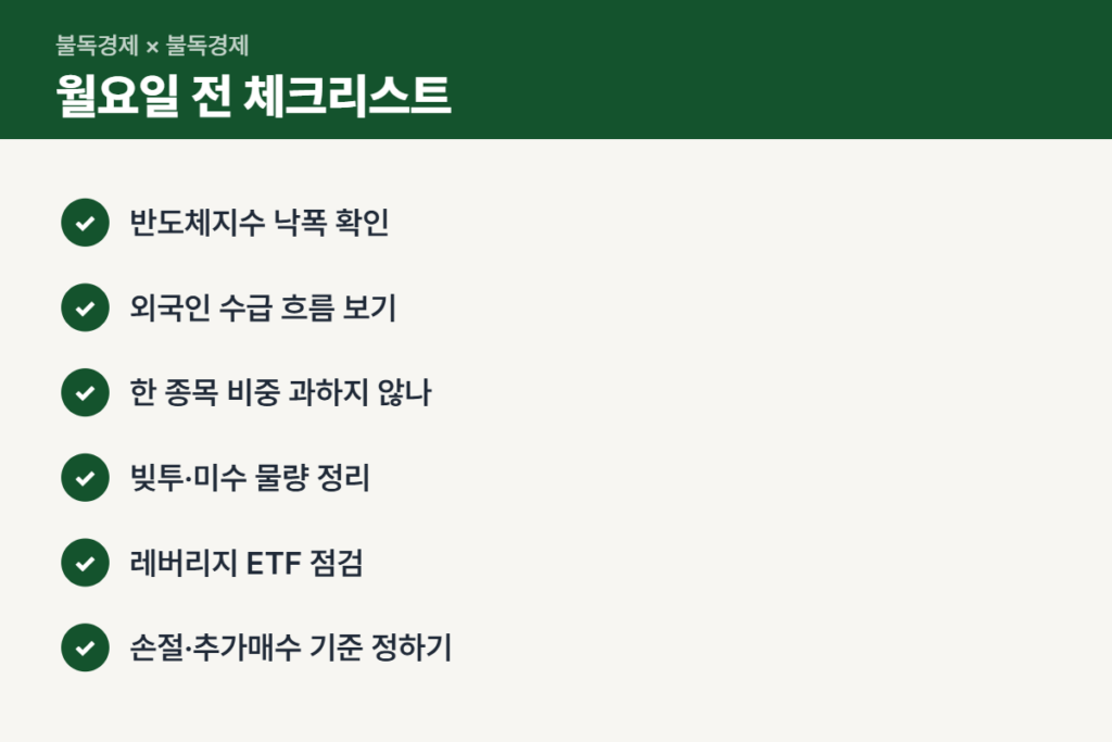 인텔 주가 급락 뒤 한국 반도체주 보유자 체크리스트