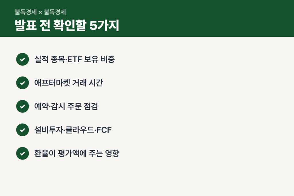 빅테크 실적 발표 전 미국 주식 보유자 체크리스트