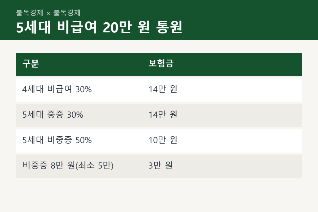 5세대 실손보험 중증 비중증 비급여 자기부담 비교