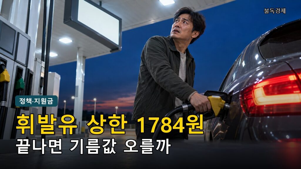 석유 최고가격제 유지 속 주유소에서 기름을 넣는 운전자