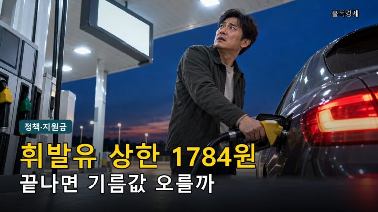 석유 최고가격제 언제 끝날까? 휘발유 1784원 동결, 기름값 손해 줄이는 5가지 확인