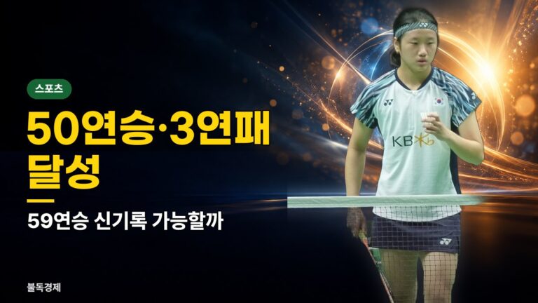 안세영 50연승 프랑스오픈 3연패, 59연승 신기록 가능할까…코리아오픈 일정 총정리
