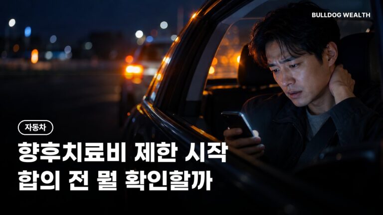 교통사고 향후치료비 10월 25일부터 제한, 경상환자 합의 전 주의할 6가지