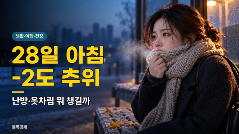 영하권 추위 28일 아침 -2도, 서울 2도에 난방 켜도 될까 손해 막는 대비 5가지 확인