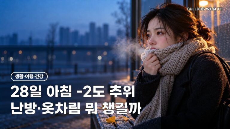 영하권 추위 28일 아침 -2도, 서울 2도에 난방 켜도 될까 손해 막는 대비 5가지 확인