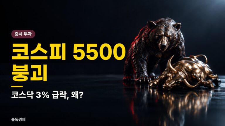 코스피 5500 붕괴 10월 26일, 코스닥 3% 급락 이유와 지금 점검할 주의점 5가지