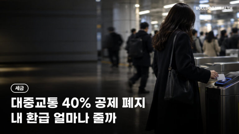 신용카드 소득공제 축소 2027년 대중교통 40% 폐지, 올해 카드 바꿔야 손해일까 5가지 확인