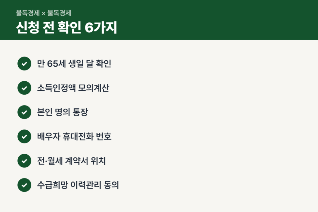 기초연금 온라인 신청 전 확인 체크리스트