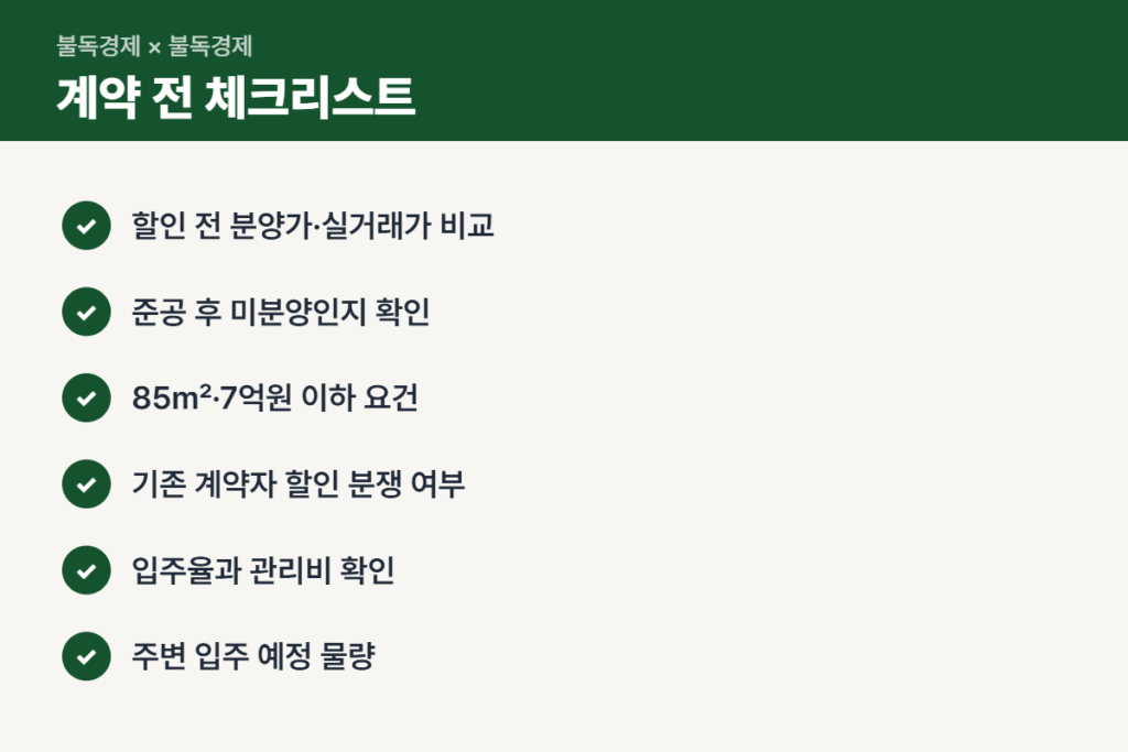 미분양 아파트 계약 전 체크리스트