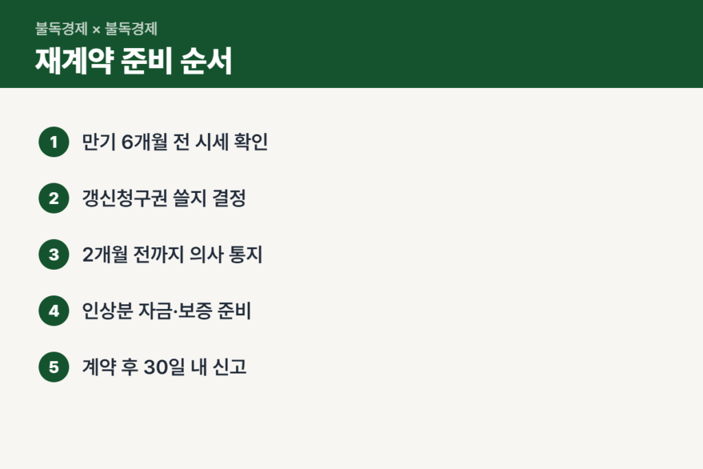 서울 전셋값 오를 때 재계약 준비 순서