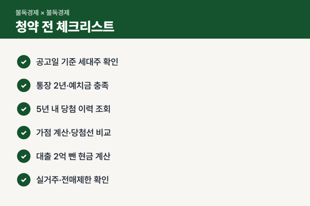 디에이치 반포124 청약 자격 체크리스트