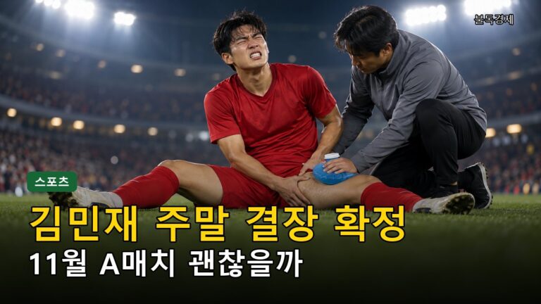 김민재 부상 프라이부르크전 결장 확정, 복귀 가능 시점·11월 A매치 변수 3가지 정리